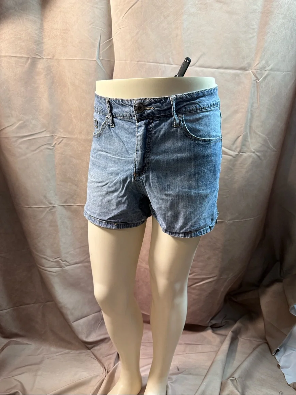 Faded Glory Women's Washed Blue Denim Shorts